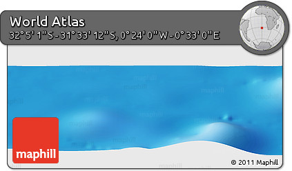 Physical Panoramic Map of the Area around 31° 49' 7" S, 0° 4' 30" E
