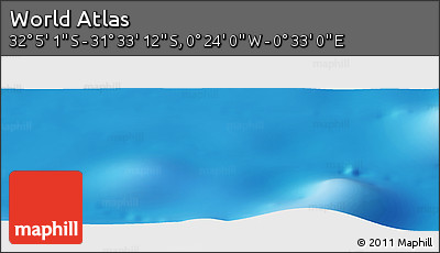 Physical Panoramic Map of the Area around 31° 49' 7" S, 0° 4' 30" E