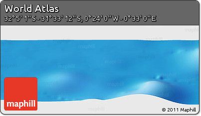 Physical Panoramic Map of the Area around 31° 49' 7" S, 0° 4' 30" E