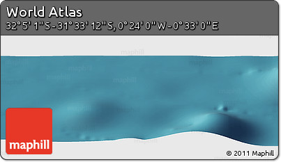 Satellite Panoramic Map of the Area around 31° 49' 7" S, 0° 4' 30" E