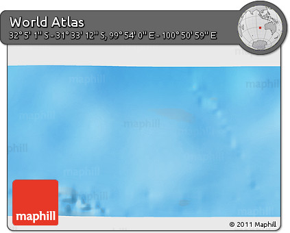 Shaded Relief 3D Map of the Area around 31° 49' 7" S, 100° 22' 30" E