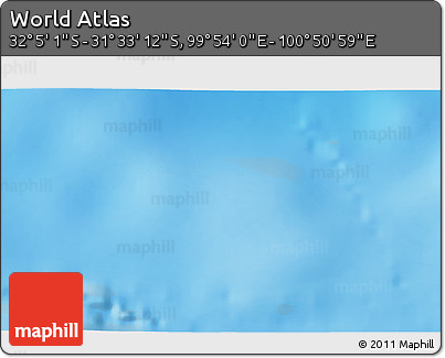 Shaded Relief 3D Map of the Area around 31° 49' 7" S, 100° 22' 30" E