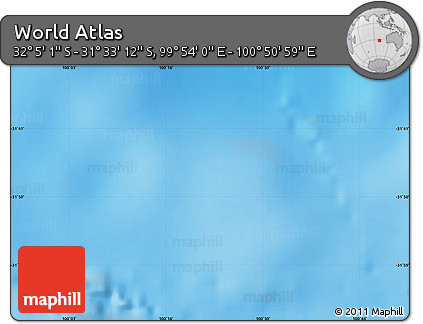 Physical Map of the Area around 31° 49' 7" S, 100° 22' 30" E