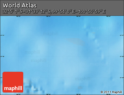 Physical Map of the Area around 31° 49' 7" S, 100° 22' 30" E