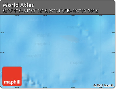 Physical Map of the Area around 31° 49' 7" S, 100° 22' 30" E
