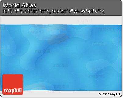 Political 3D Map of the Area around 31° 49' 7" S, 100° 13' 29" W