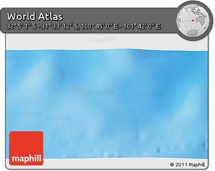 Shaded Relief 3D Map of the Area around 31° 49' 7" S, 101° 13' 29" E