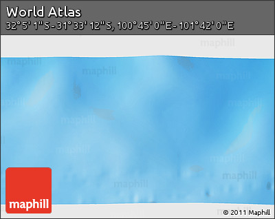 Shaded Relief 3D Map of the Area around 31° 49' 7" S, 101° 13' 29" E