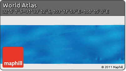 Physical Panoramic Map of the Area around 31° 49' 7" S, 103° 46' 30" E