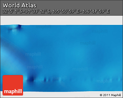 Physical 3D Map of the Area around 31° 49' 7" S, 106° 19' 29" E
