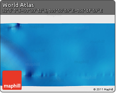 Physical 3D Map of the Area around 31° 49' 7" S, 106° 19' 29" E