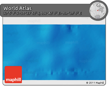 Physical 3D Map of the Area around 31° 49' 7" S, 107° 10' 30" E