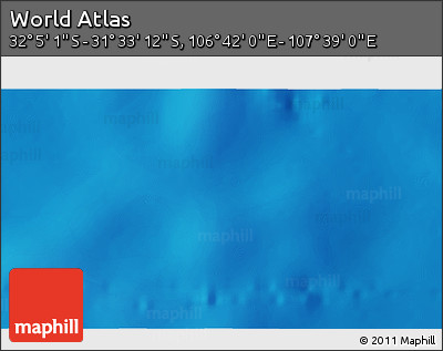 Physical 3D Map of the Area around 31° 49' 7" S, 107° 10' 30" E