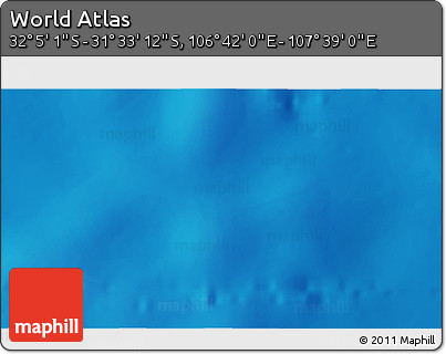 Physical 3D Map of the Area around 31° 49' 7" S, 107° 10' 30" E