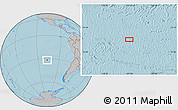 Gray Location Map of the area around 31° 49' 7" S, 107° 1' 30" W, hill shading