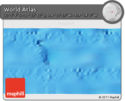 Physical 3D Map of the Area around 31° 49' 7" S, 107° 52' 30" W