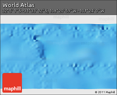 Physical 3D Map of the Area around 31° 49' 7" S, 107° 52' 30" W