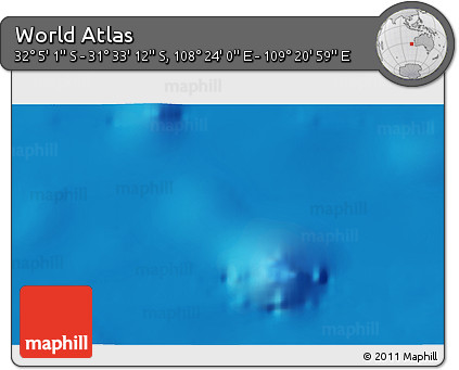 Physical 3D Map of the Area around 31° 49' 7" S, 108° 52' 30" E