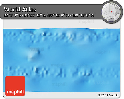 Physical 3D Map of the Area around 31° 49' 7" S, 108° 43' 29" W