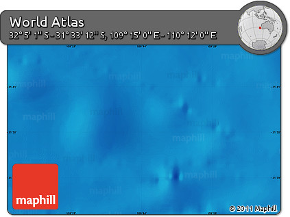 Physical Map of the Area around 31° 49' 7" S, 109° 43' 29" E