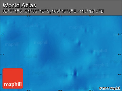 Physical Map of the Area around 31° 49' 7" S, 109° 43' 29" E