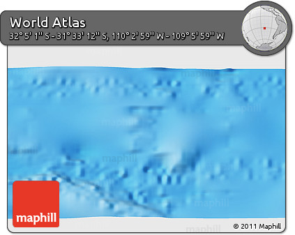 Physical 3D Map of the Area around 31° 49' 7" S, 109° 34' 29" W