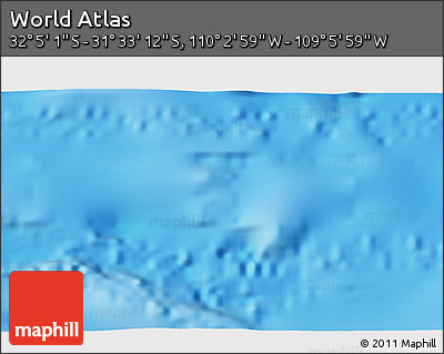 Physical 3D Map of the Area around 31° 49' 7" S, 109° 34' 29" W