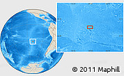 Shaded Relief Location Map of the area around 31° 49' 7" S, 109° 34' 29" W