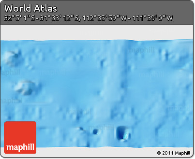 Physical 3D Map of the Area around 31° 49' 7" S, 112° 7' 30" W