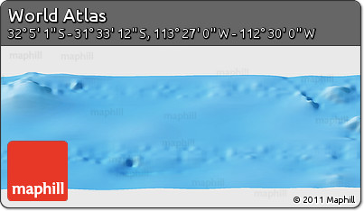 Physical Panoramic Map of the Area around 31° 49' 7" S, 112° 58' 29" W