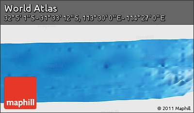 Physical Panoramic Map of the Area around 31° 49' 7" S, 113° 58' 29" E