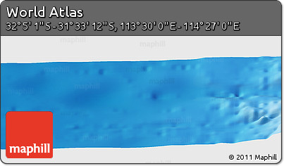Physical Panoramic Map of the Area around 31° 49' 7" S, 113° 58' 29" E