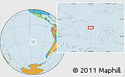Political Location Map of the area around 31° 49' 7" S, 113° 49' 29" W