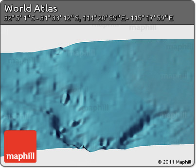Satellite 3D Map of the Area around 31° 49' 7" S, 114° 49' 29" E