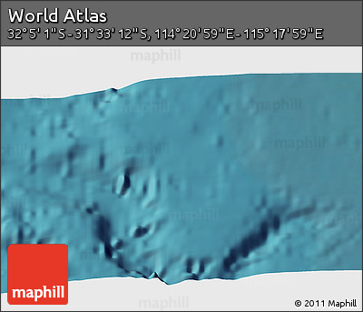 Satellite 3D Map of the Area around 31° 49' 7" S, 114° 49' 29" E