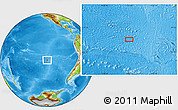 Physical Location Map of the area around 31° 49' 7" S, 115° 31' 30" W
