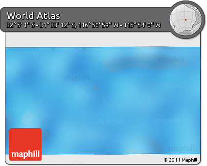 Physical 3D Map of the Area around 31° 49' 7" S, 116° 22' 30" W