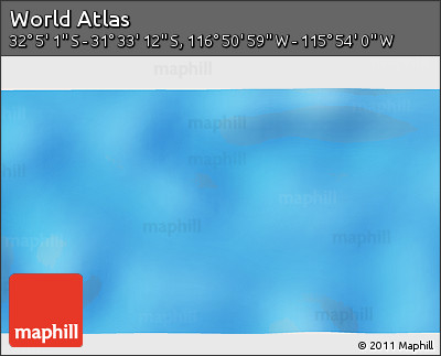 Physical 3D Map of the Area around 31° 49' 7" S, 116° 22' 30" W