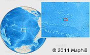 Shaded Relief Location Map of the area around 31° 49' 7" S, 116° 22' 30" W