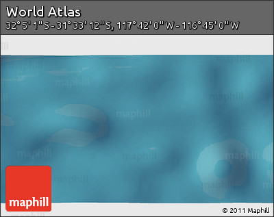 Satellite 3D Map of the Area around 31° 49' 7" S, 117° 13' 29" W