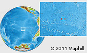Physical Location Map of the area around 31° 49' 7" S, 117° 13' 29" W