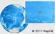 Shaded Relief Location Map of the area around 31° 49' 7" S, 117° 13' 29" W