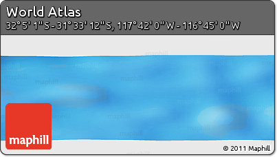 Physical Panoramic Map of the Area around 31° 49' 7" S, 117° 13' 29" W
