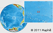 Physical Location Map of the area around 31° 49' 7" S, 118° 4' 29" W