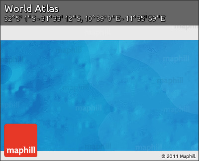 Political 3D Map of the Area around 31° 49' 7" S, 11° 7' 30" E