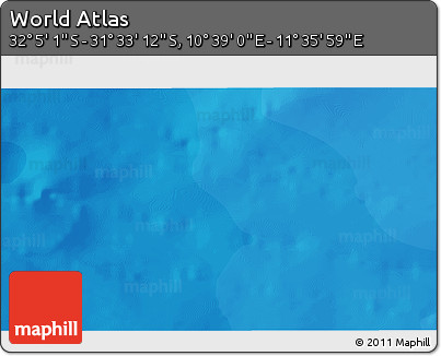 Political 3D Map of the Area around 31° 49' 7" S, 11° 7' 30" E