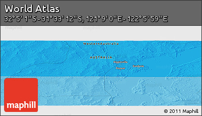Political Panoramic Map of the Area around 31° 49' 7" S, 121° 37' 30" E