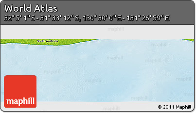 Physical Panoramic Map of the Area around 31° 49' 7" S, 130° 58' 29" E