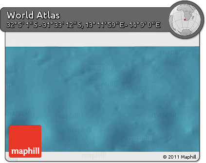 Satellite 3D Map of the Area around 31° 49' 7" S, 13° 40' 30" E