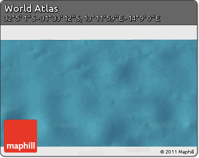 Satellite 3D Map of the Area around 31° 49' 7" S, 13° 40' 30" E